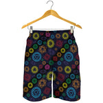 Colorful Seven Chakras Pattern Print Men's Shorts