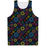 Colorful Seven Chakras Pattern Print Men's Tank Top
