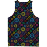 Colorful Seven Chakras Pattern Print Men's Tank Top