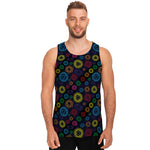 Colorful Seven Chakras Pattern Print Men's Tank Top