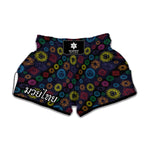 Colorful Seven Chakras Pattern Print Muay Thai Boxing Shorts
