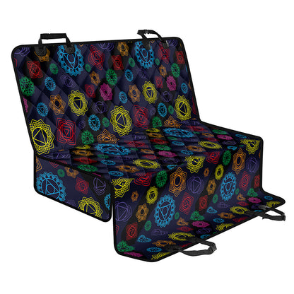 Colorful Seven Chakras Pattern Print Pet Car Back Seat Cover