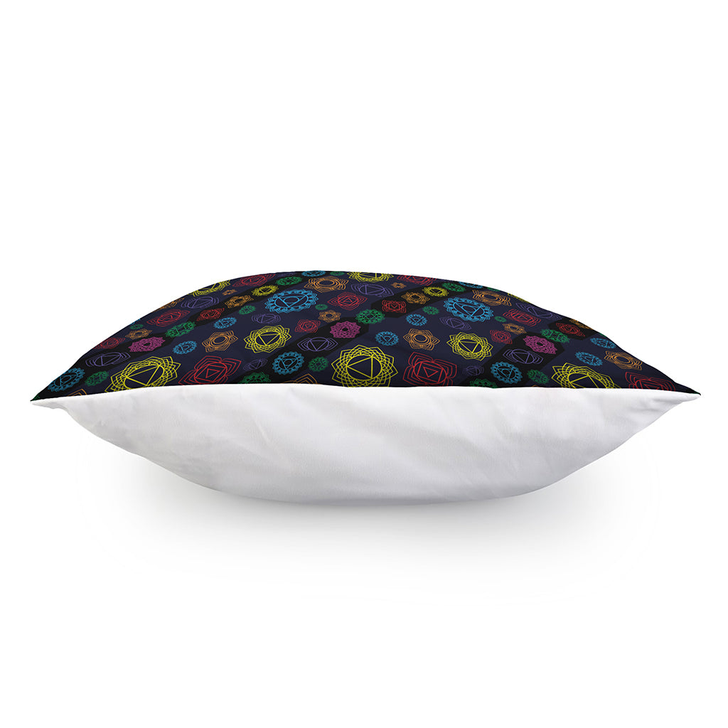 Colorful Seven Chakras Pattern Print Pillow Cover