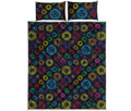 Colorful Seven Chakras Pattern Print Quilt Bed Set