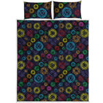 Colorful Seven Chakras Pattern Print Quilt Bed Set