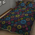Colorful Seven Chakras Pattern Print Quilt Bed Set