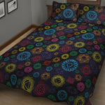 Colorful Seven Chakras Pattern Print Quilt Bed Set