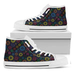 Colorful Seven Chakras Pattern Print White High Top Shoes