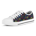 Colorful Seven Chakras Pattern Print White Low Top Shoes