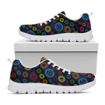 Colorful Seven Chakras Pattern Print White Sneakers