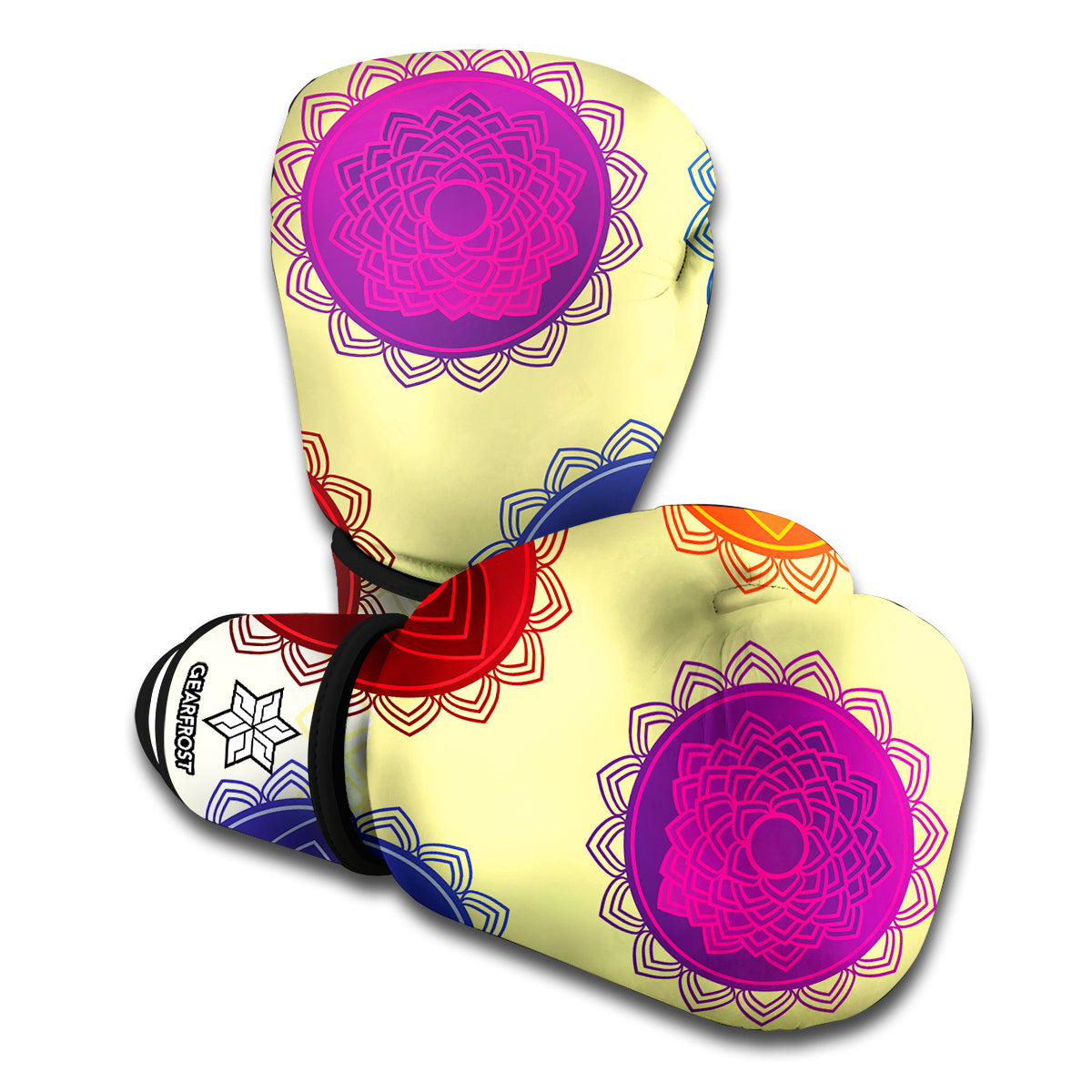 Colorful Seven Chakras Print Boxing Gloves