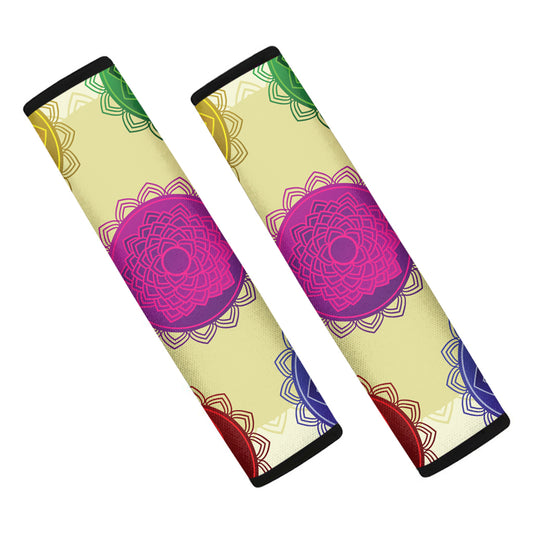 Colorful Seven Chakras Print Car Seat Belt Covers