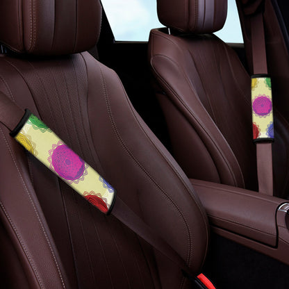 Colorful Seven Chakras Print Car Seat Belt Covers