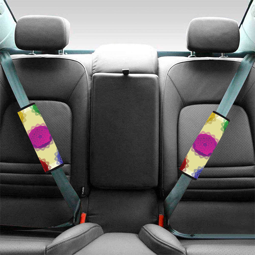 Colorful Seven Chakras Print Car Seat Belt Covers