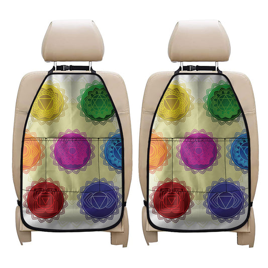 Colorful Seven Chakras Print Car Seat Organizers