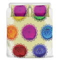 Colorful Seven Chakras Print Duvet Cover Bedding Set