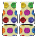 Colorful Seven Chakras Print Front and Back Car Floor Mats