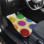Colorful Seven Chakras Print Front and Back Car Floor Mats