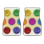 Colorful Seven Chakras Print Front Car Floor Mats