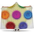 Colorful Seven Chakras Print Hooded Blanket
