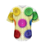 Colorful Seven Chakras Print Men's Baseball Jersey