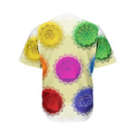 Colorful Seven Chakras Print Men's Baseball Jersey