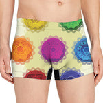 Colorful Seven Chakras Print Men's Boxer Briefs