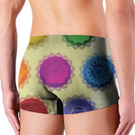 Colorful Seven Chakras Print Men's Boxer Briefs