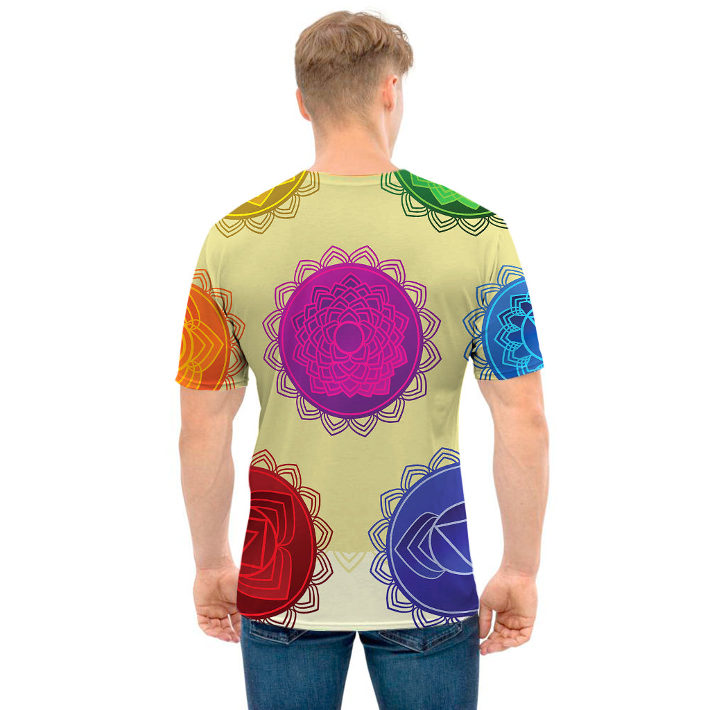 Colorful Seven Chakras Print Men's T-Shirt
