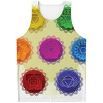 Colorful Seven Chakras Print Men's Tank Top