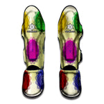 Colorful Seven Chakras Print Muay Thai Shin Guard