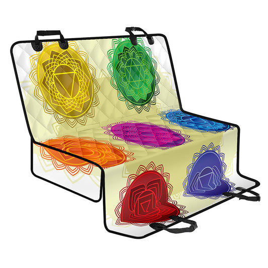 Colorful Seven Chakras Print Pet Car Back Seat Cover