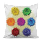 Colorful Seven Chakras Print Pillow Cover