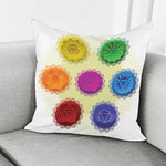 Colorful Seven Chakras Print Pillow Cover
