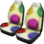 Colorful Seven Chakras Print Universal Fit Car Seat Covers