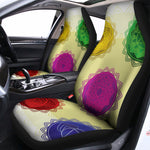 Colorful Seven Chakras Print Universal Fit Car Seat Covers