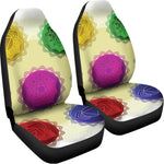 Colorful Seven Chakras Print Universal Fit Car Seat Covers