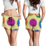 Colorful Seven Chakras Print Women's Shorts