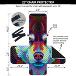 Colorful Siberian Husky Print Armchair Protector
