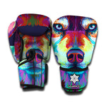 Colorful Siberian Husky Print Boxing Gloves