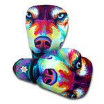 Colorful Siberian Husky Print Boxing Gloves