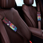 Colorful Siberian Husky Print Car Seat Belt Covers