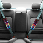 Colorful Siberian Husky Print Car Seat Belt Covers