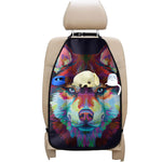 Colorful Siberian Husky Print Car Seat Organizers