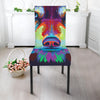 Colorful Siberian Husky Print Dining Chair Slipcover