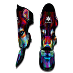 Colorful Siberian Husky Print Muay Thai Shin Guard