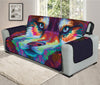 Colorful Siberian Husky Print Oversized Sofa Protector