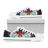 Colorful Siberian Husky Print White Low Top Shoes