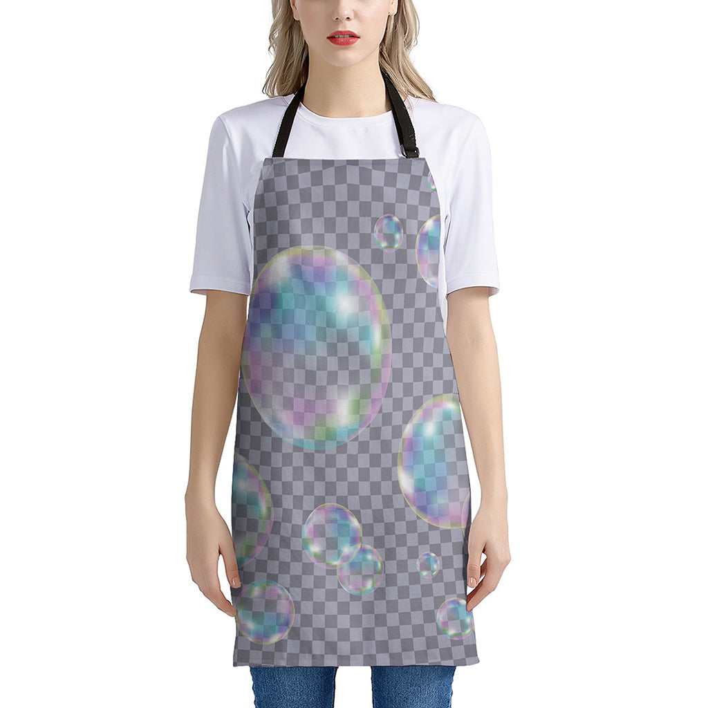 Colorful Soap Bubble Print Apron