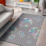 Colorful Soap Bubble Print Area Rug